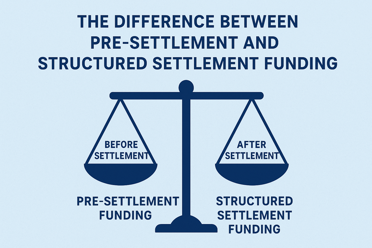Pre-Settlement vs Structured Settlement Funding, Scales of Justice